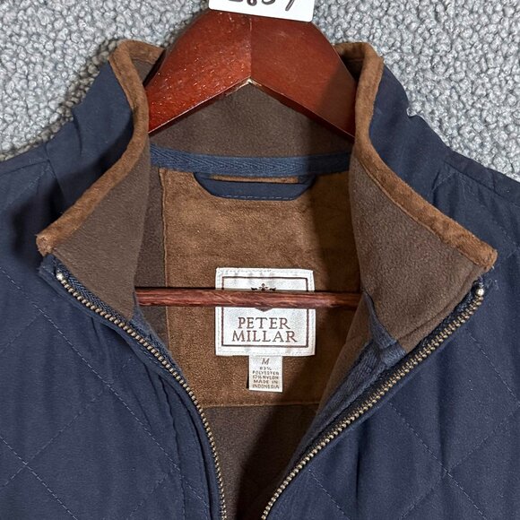 Peter Millar Full Zip Chesapeake Quilted Fleece Lined Suffolk Jacket - Men's M - Picture 3 of 9